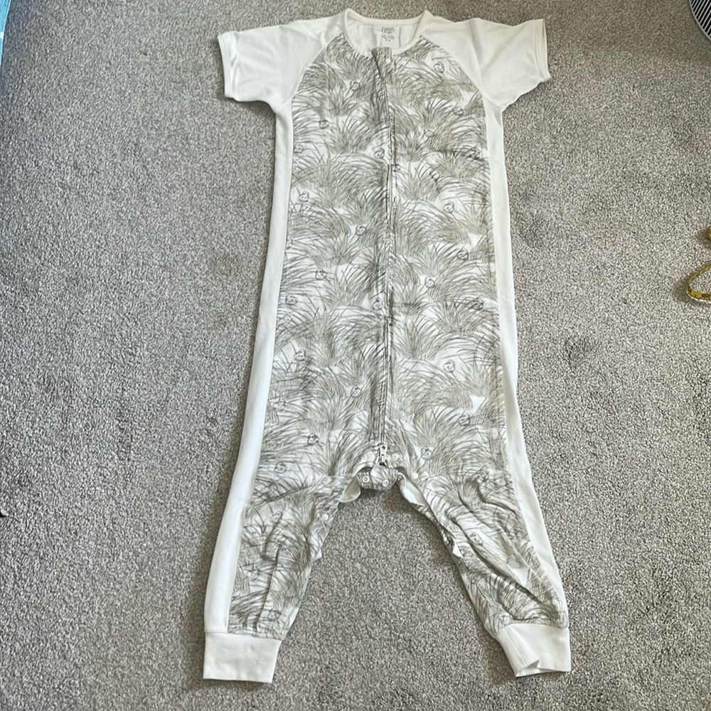 NEST DESIGNS - Raglan Bamboo Pima Short Sleeve Sleep Suit 0.6 TOG - Seagrass